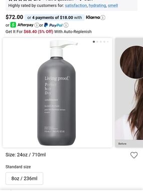 Living Proof Perfect Hair Day Shampoo And Conditioner — Matte Gray Bottle